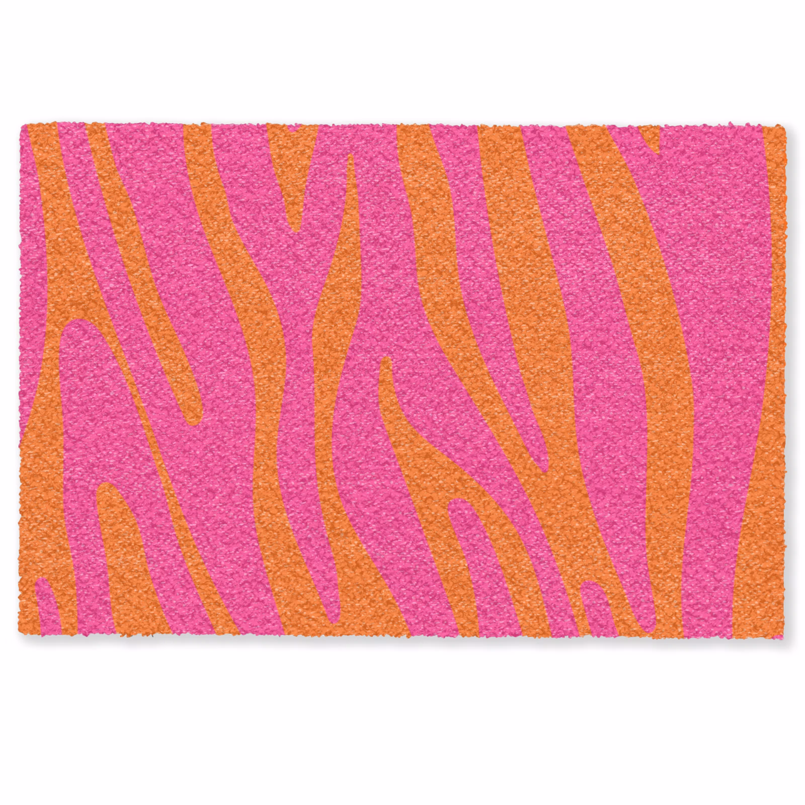 Fußmatte - Zebramuster - Rosa - Orange - Tiermuster — 1
