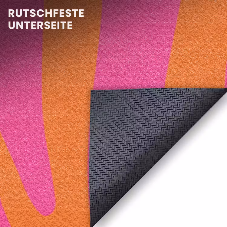 Fußmatte - Zebramuster - Rosa - Orange - Tiermuster — 6