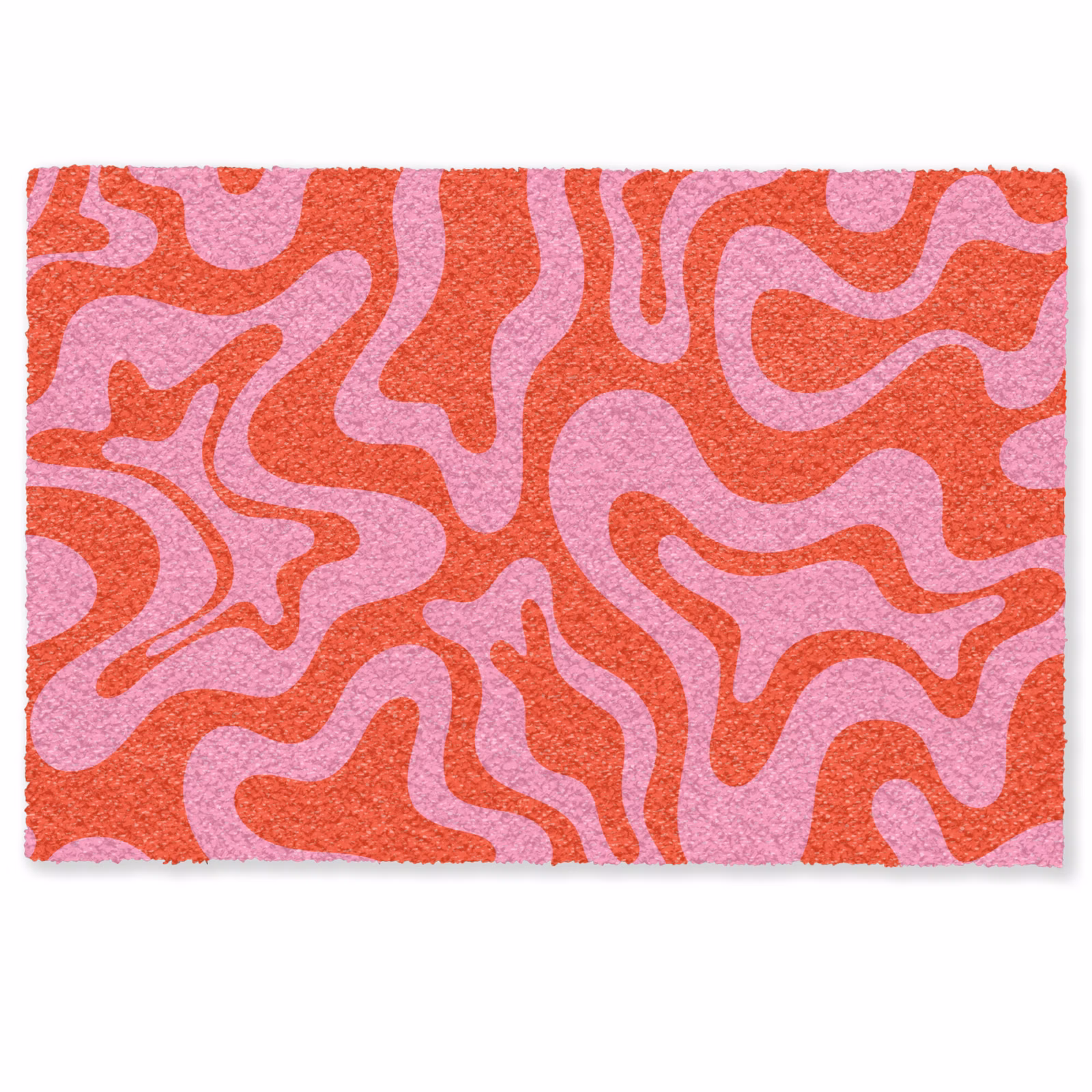 Fußmatte - Abstrakt - Muster - Rot - Rosa - Minimalistisch — 1