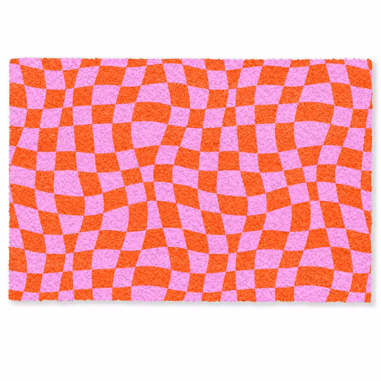 Fußmatte - Blöcke - Rosa - Rot - Muster — 1