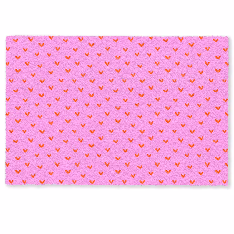 Fußmatte - Rot - Herzen - Rosa - Muster — 1