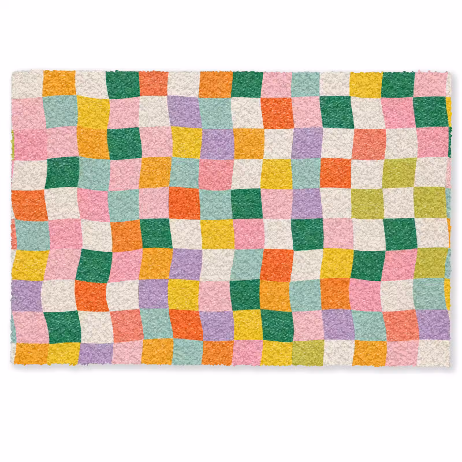Fußmatte - Quadrate - Bunt - Gewellt — 1