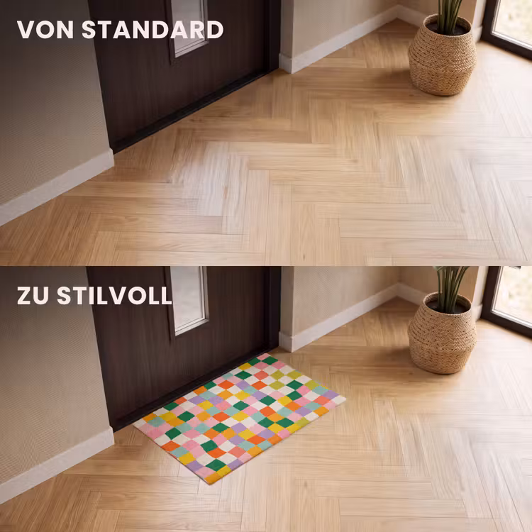 Fußmatte - Quadrate - Bunt - Gewellt — 3