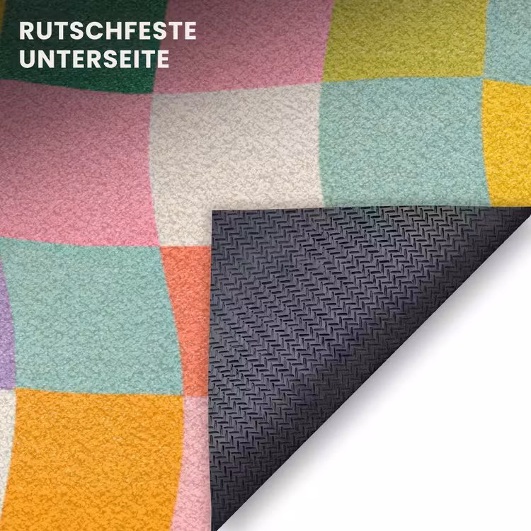 Fußmatte - Quadrate - Bunt - Gewellt — 6