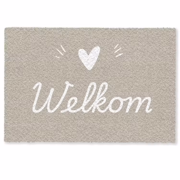 Fußmatte - Willkommen - Beige — 1