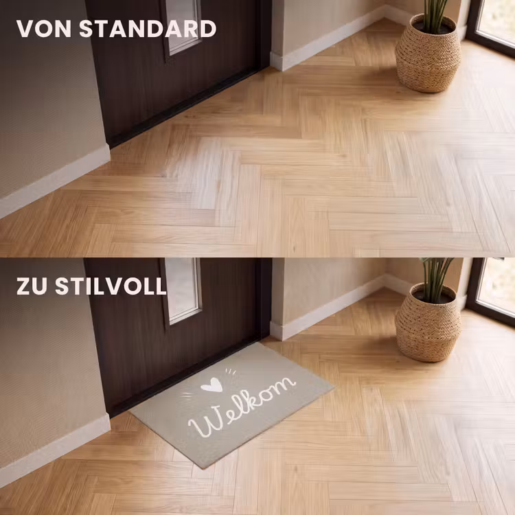 Fußmatte - Willkommen - Beige — 3