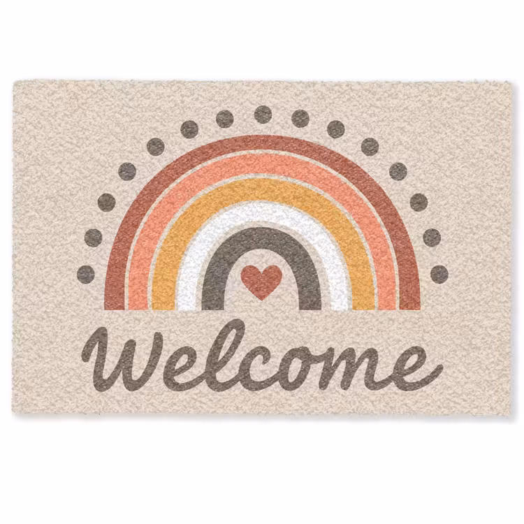 Fußmatte - Willkommen - Regenbogen - Farbenfroh — 1