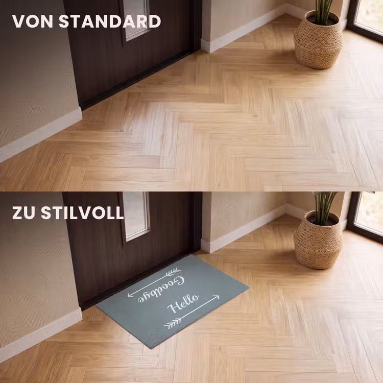 Fußmatte - Zitat - Blau-grau — 3