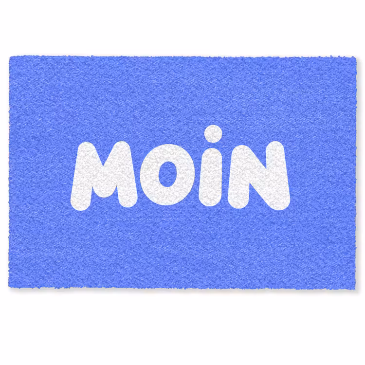 Fußmatte - Zitat - Blau - Weiß — 1