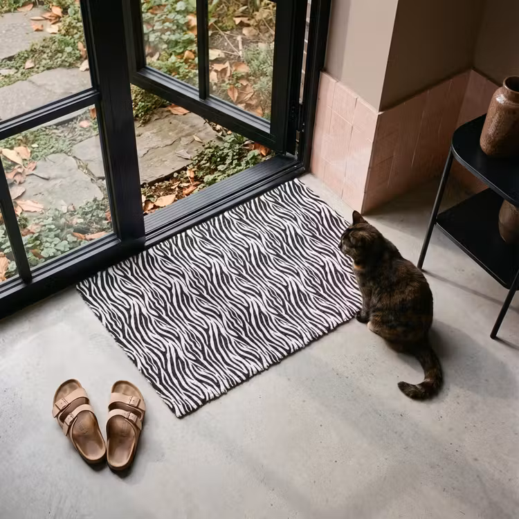 Fußmatte - Schwarz - Weiß - Zebra - Muster — 2