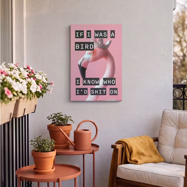 Outdoor Leinwand - Flamingo - Rosa - Vogel - Dekoration — 3