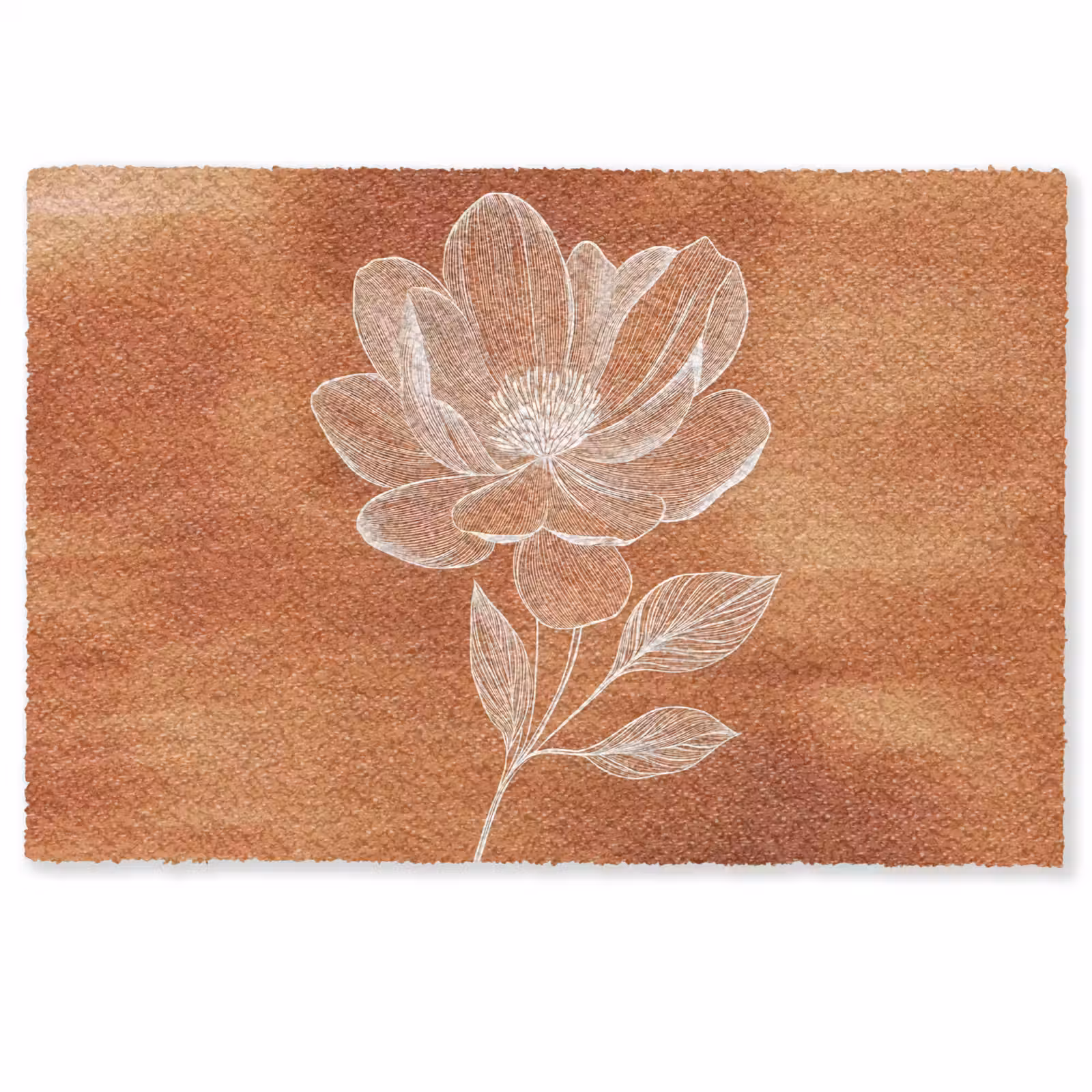 Fußmatte - Blume - Minimalistisch - Weiß — 1
