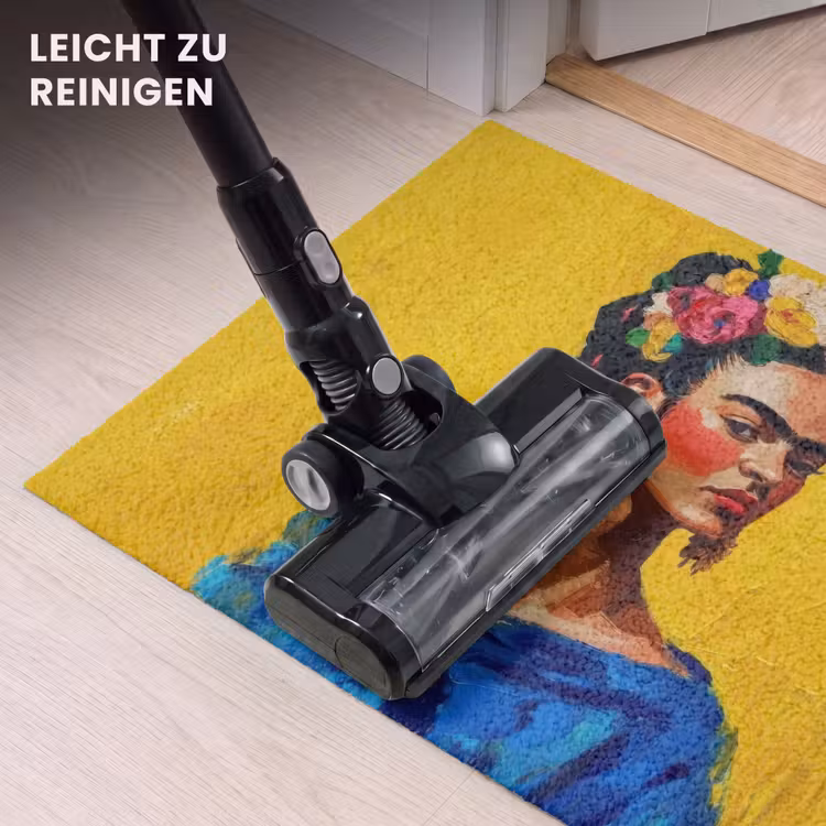 Fußmatte - Frida Kahlo - Frau - Gelb - Blau - Blumen — 9