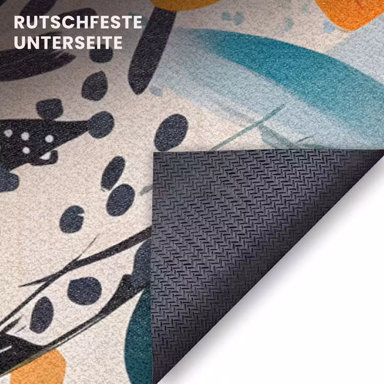 Fußmatte - Blumen - Blätter - Abstrakt - Farbenfroh — 6