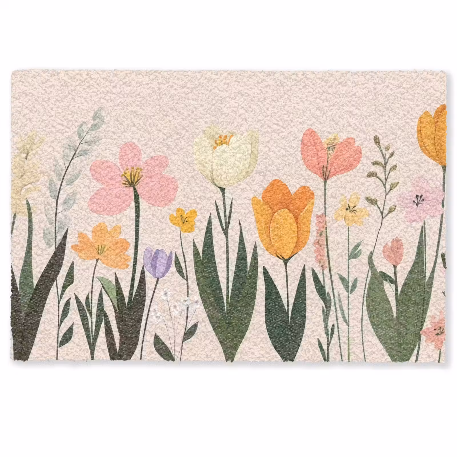Fußmatte - Pastelltöne - Blumen - Illustration — 1