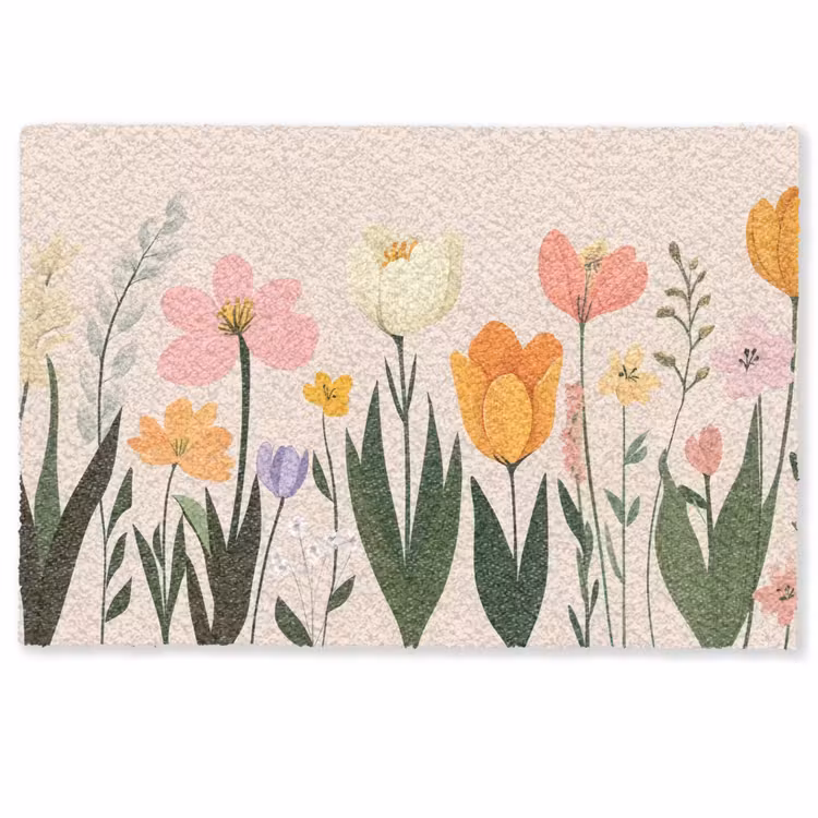 Fußmatte - Pastelltöne - Blumen - Illustration — 1
