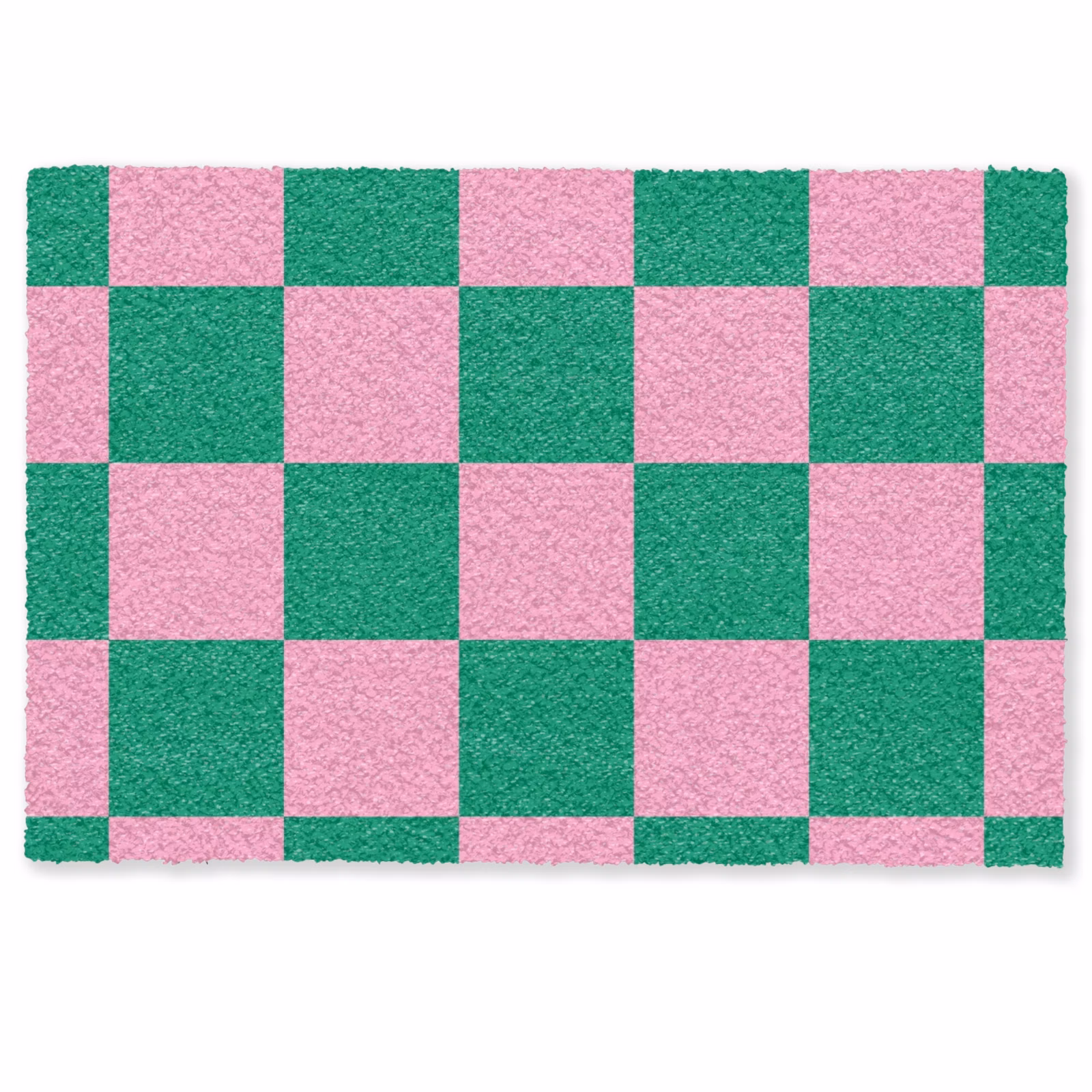 Fußmatte - Schachbrettmuster - Grün - Rosa - Würfel — 1