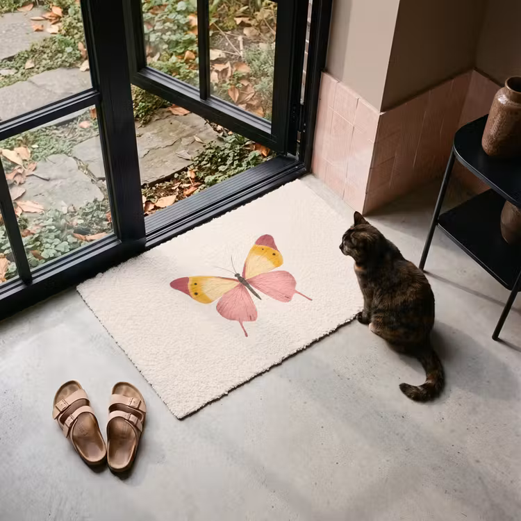 Fußmatte - Schmetterling - Illustration - Rosa — 2