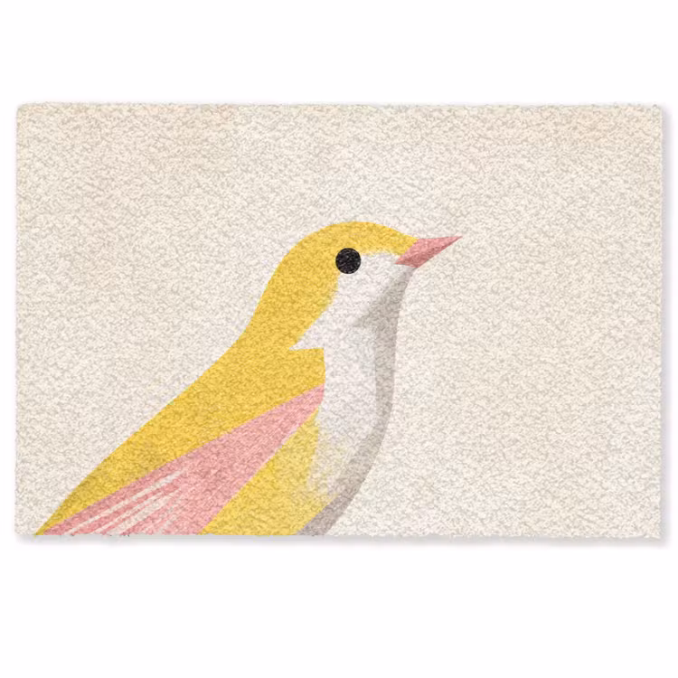 Fußmatte - Vogel - Minimalistisch - Gelb — 1