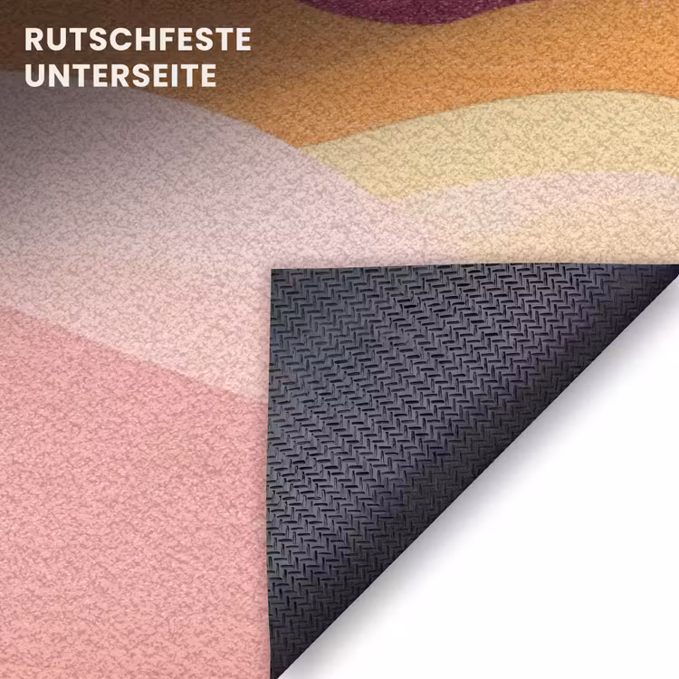 Fußmatte - Berge - Abstrakt - Sonnenstrahlen - Rosa — 6