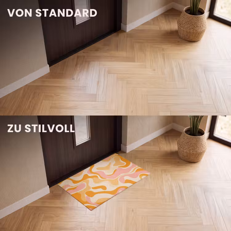 Fußmatte - Abstrakt - Gewellt - Orange — 3