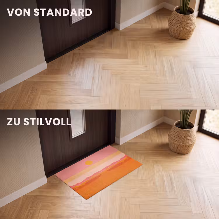 Fußmatte - Sonne - Abstrakt - Landschaft - Orange — 3