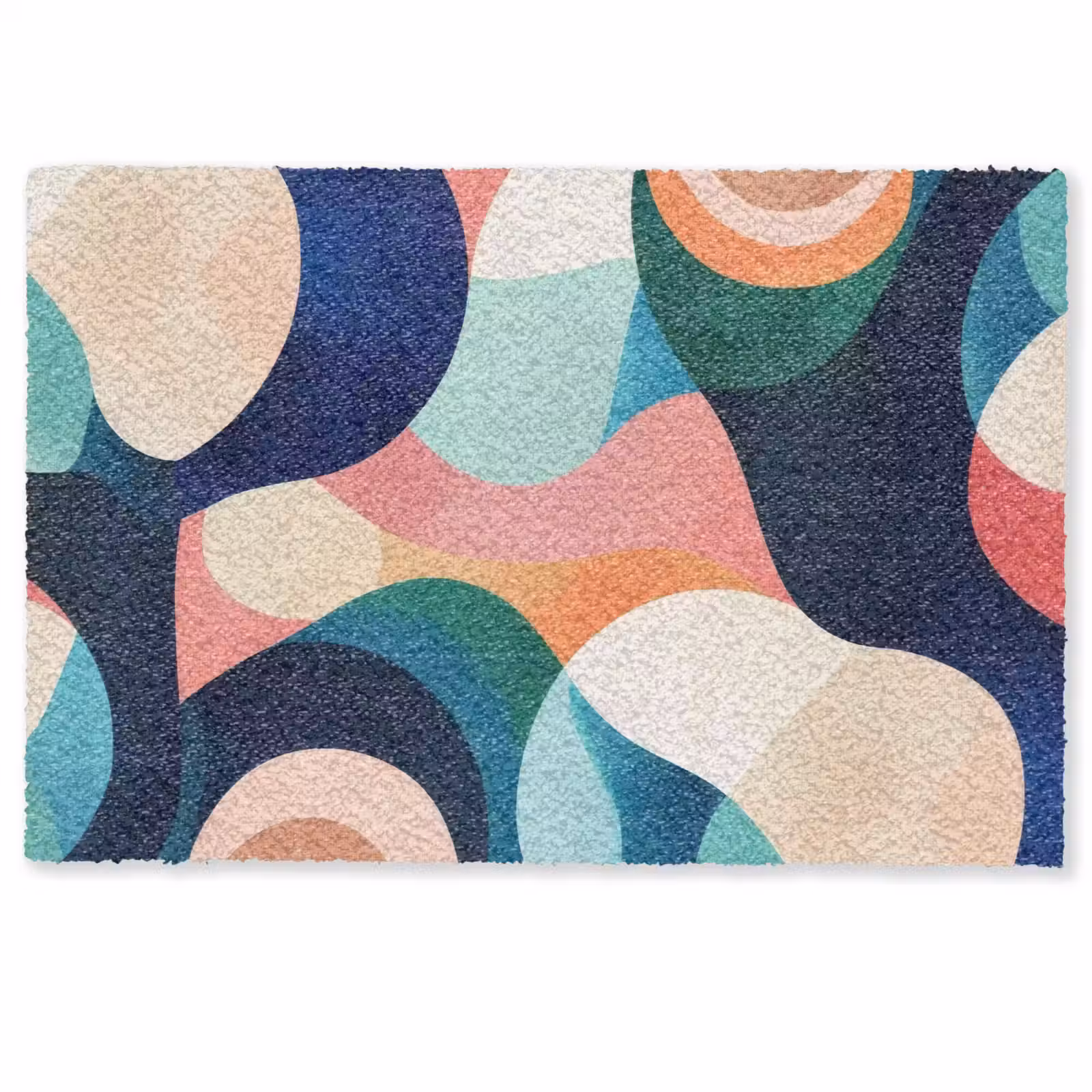 Fußmatte - Abstrakt - Blau - Rosa — 1