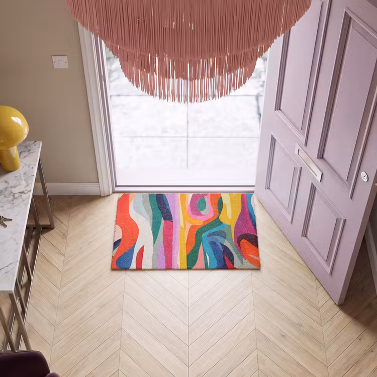 Fußmatte - Abstrakt - Bunt - Wellen - Linien — 4