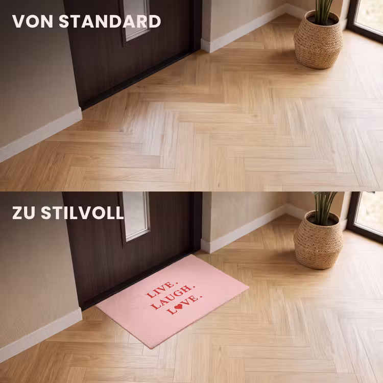 Fußmatte - Zitat - Liebe - Rosa - Rot — 3