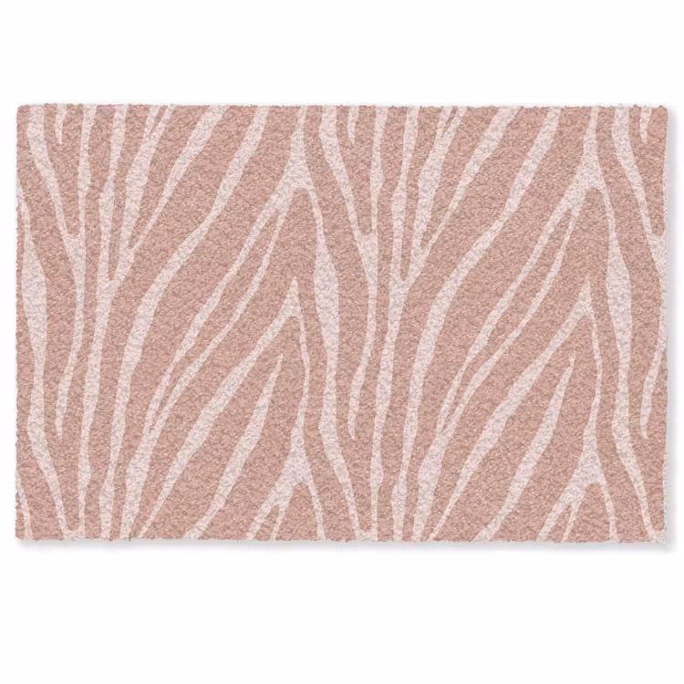 Fußmatte - Hellrosa - Zebra - Muster - Dunkelrosa — 1