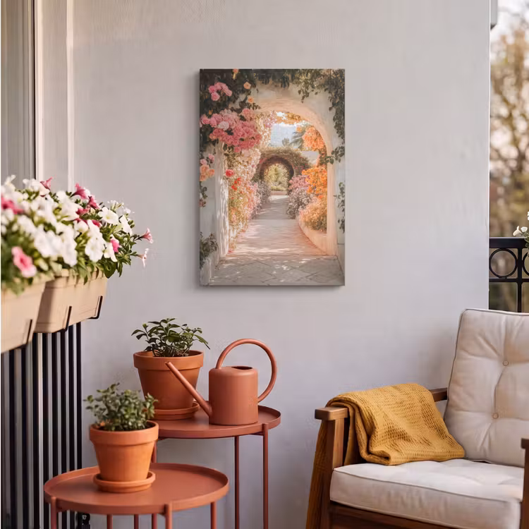 Outdoor Leinwand - Durchsichtig - Bogen - Blumen - Pastell — 3