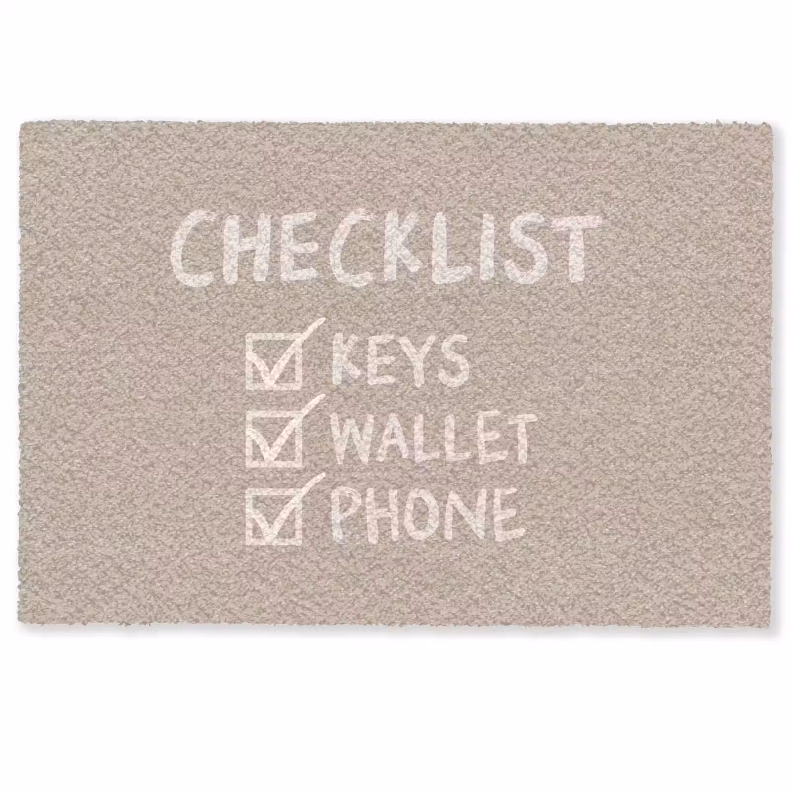 Fußmatte - Angebot - Checkliste - Beige — 1
