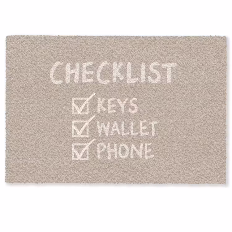 Fußmatte - Angebot - Checkliste - Beige — 1