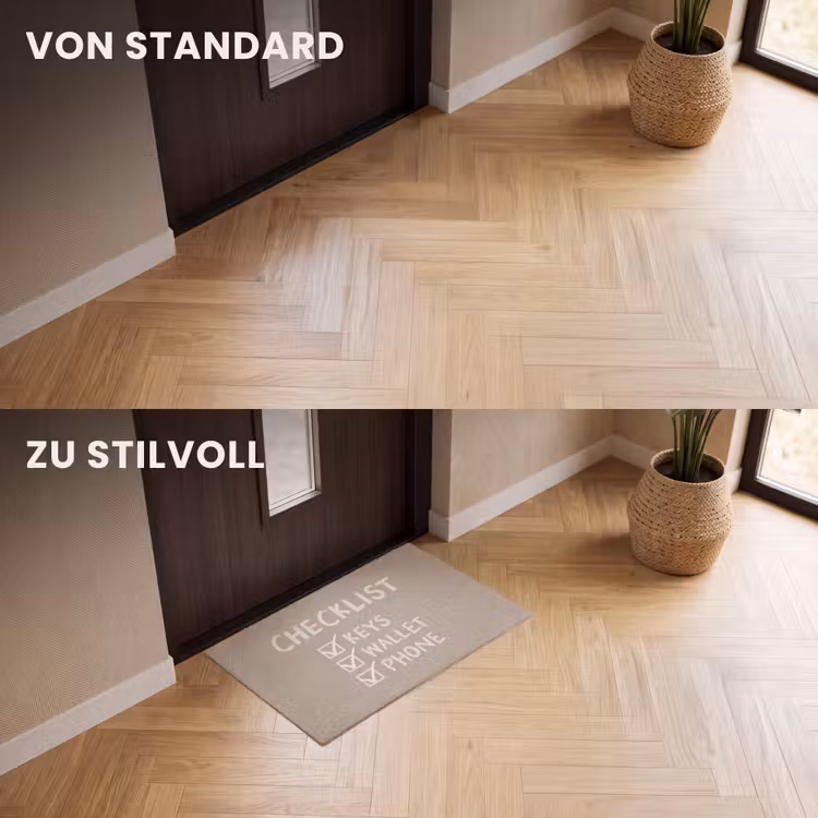 Fußmatte - Angebot - Checkliste - Beige — 3