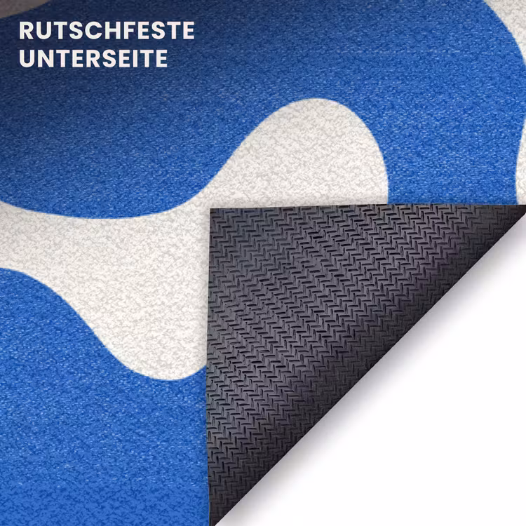 Fußmatte - Formen - Abstrakt - Blau - Wellen — 6
