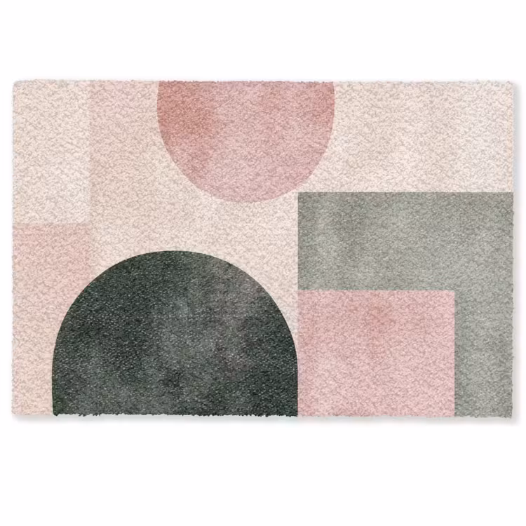Fußmatte - Formen - Abstrakt - Kreis - Schwarz — 1