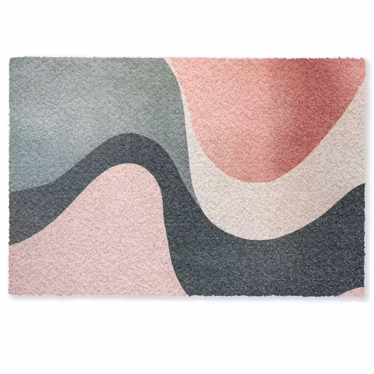 Fußmatte - Abstrakt - Wellen - Elegant - Rosa — 1