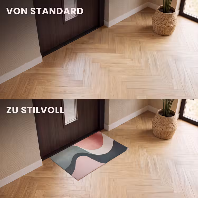 Fußmatte - Abstrakt - Wellen - Elegant - Rosa — 3