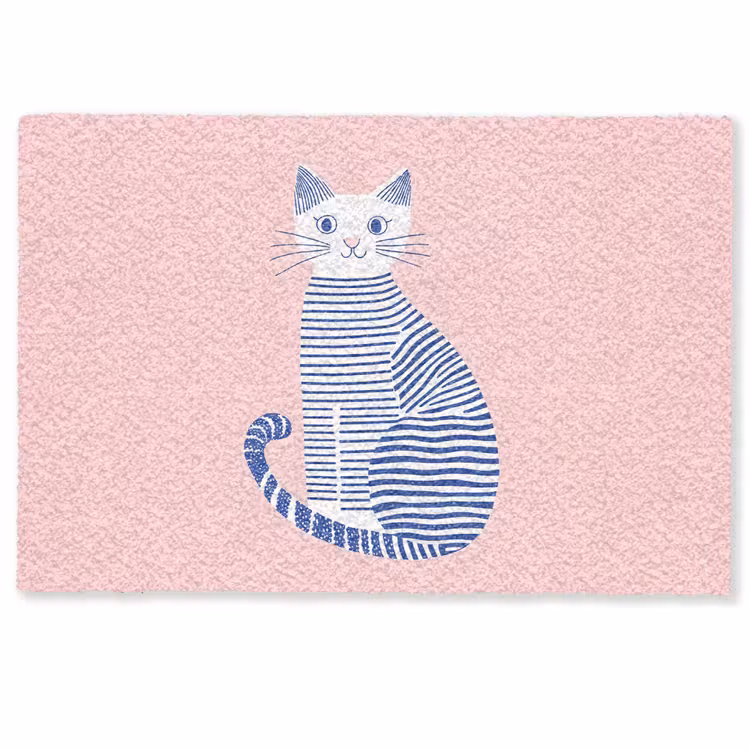 Fußmatte - Katze - Illustration - Minimalistisch - Rosa — 1