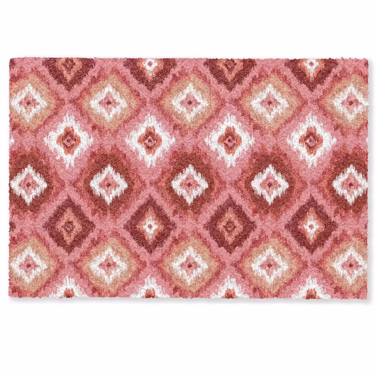 Fußmatte - Rosa - Pinselstriche - Abstrakt - Muster — 1