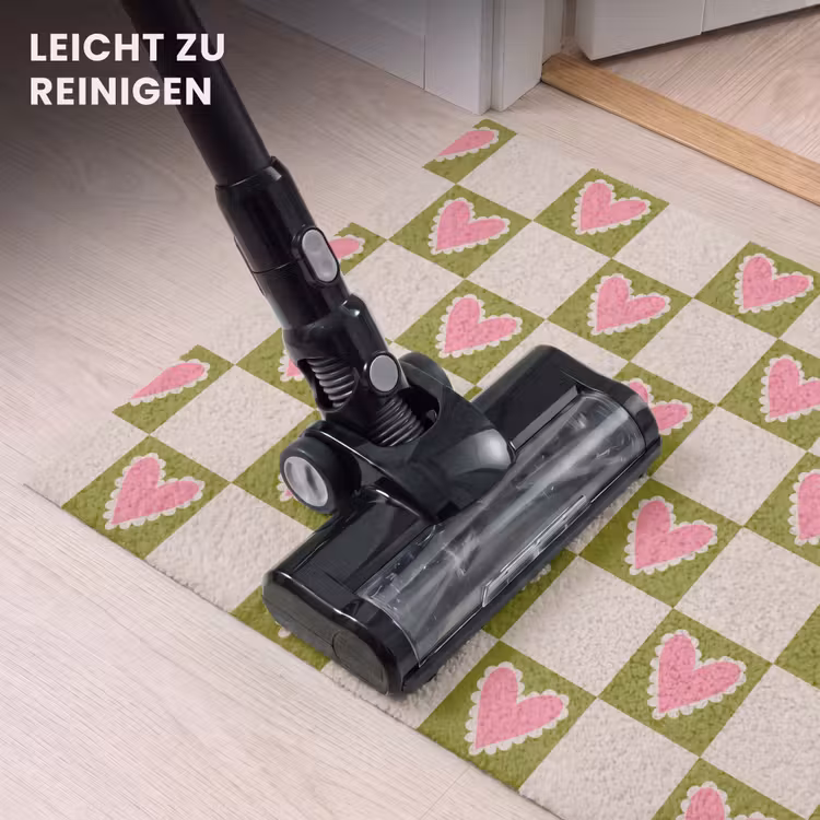 Fußmatte - Olivgrün - Herzen - Muster - Retro — 9