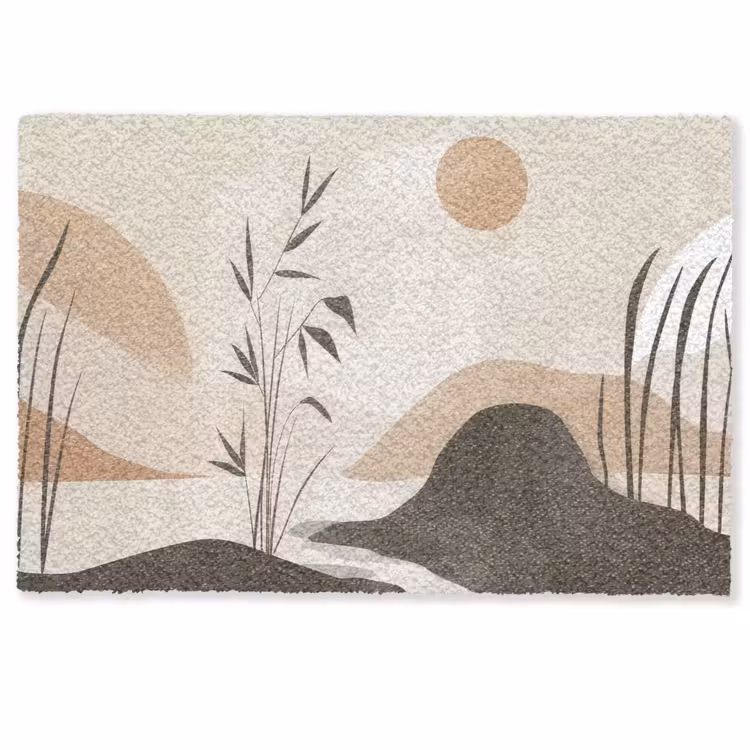 Fußmatte - Japandi - Landschaft - Beige — 1