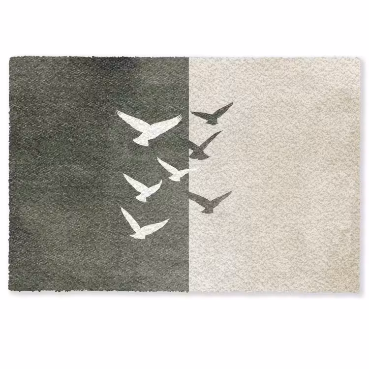 Fußmatte - Japandi - Vogel - Grün — 1