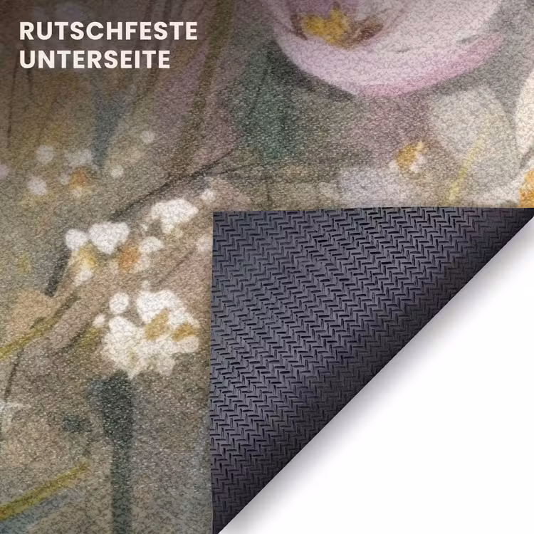 Fußmatte - Blumenfeld - Helle Farbtöne - Gemalt — 6