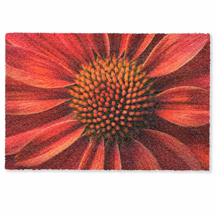 Fußmatte - Nahaufnahme - Blume - Rot — 1