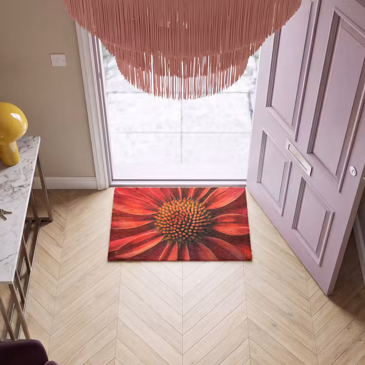 Fußmatte - Nahaufnahme - Blume - Rot — 4