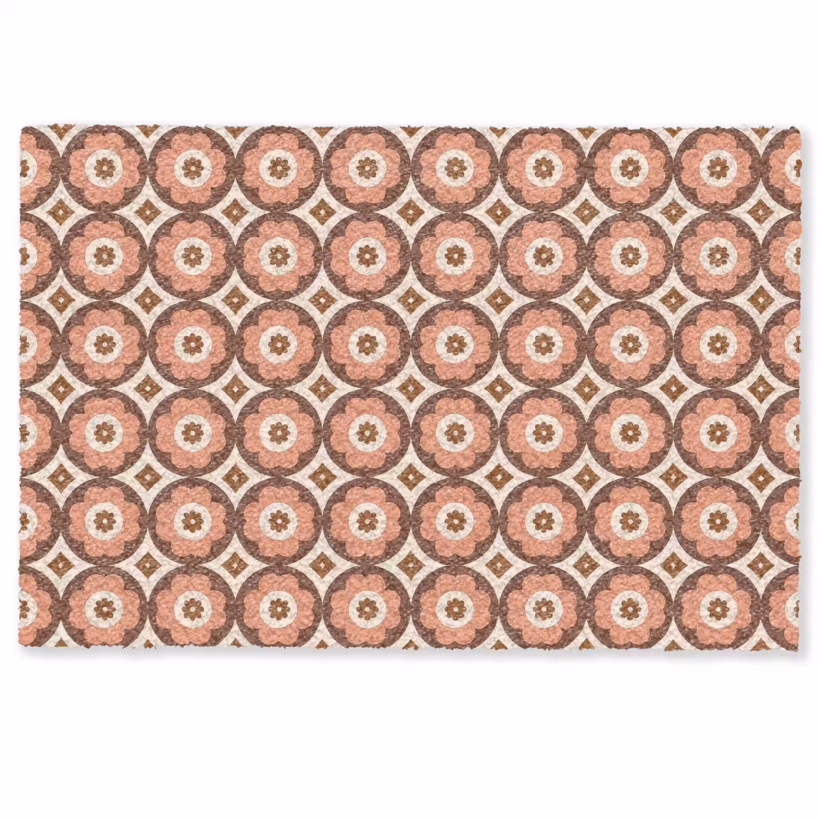 Fußmatte - Blumenformen - Muster - Rosa - Vintage — 1