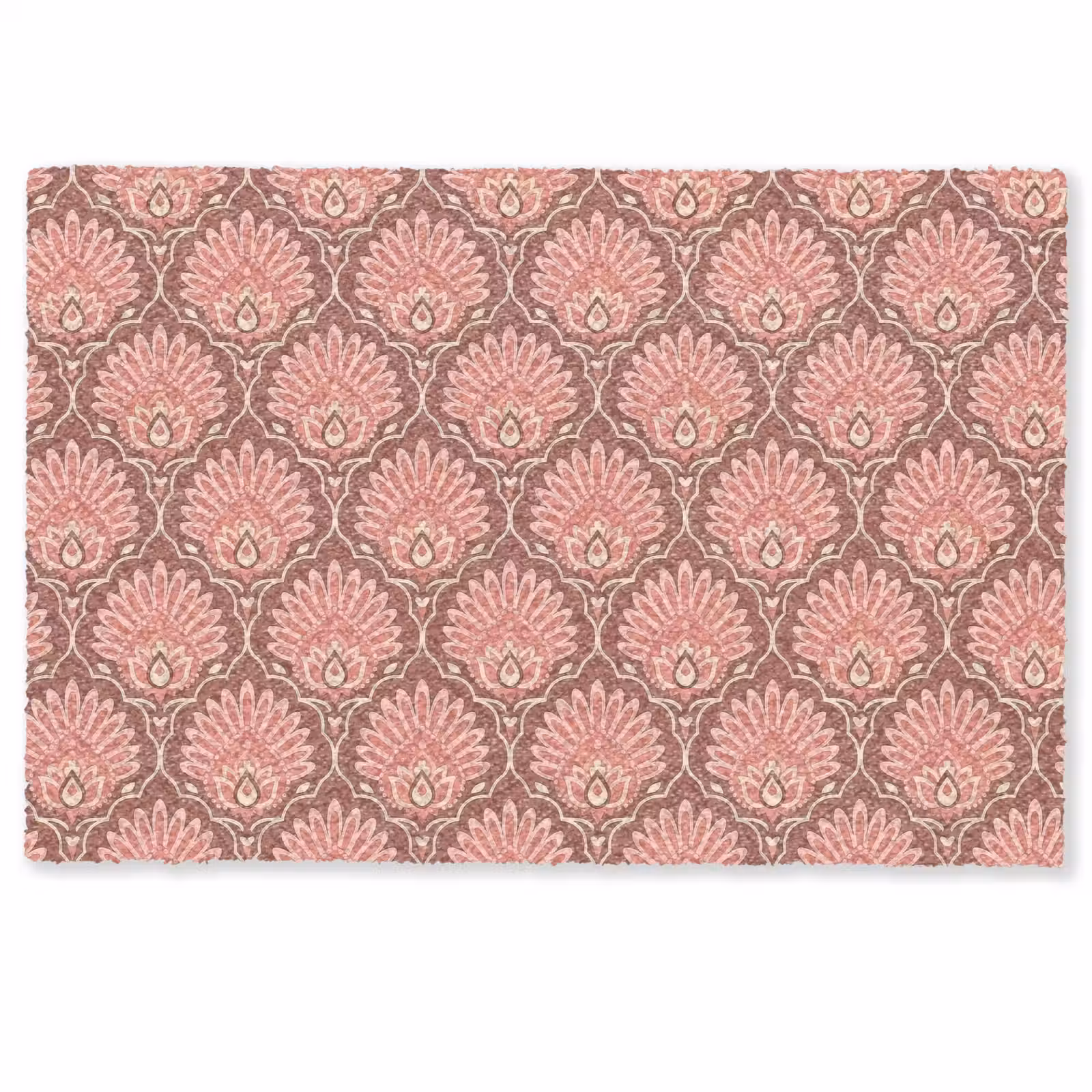Fußmatte - Fächermotiv - Muster - Rosa — 1