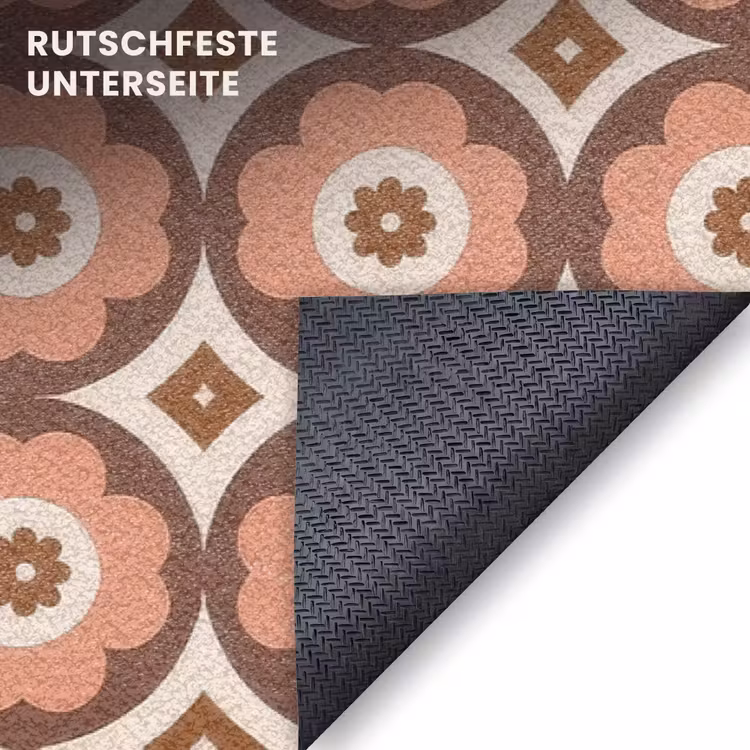 Fußmatte - Blumenformen - Muster - Rosa - Vintage — 6