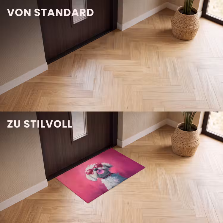 Fußmatte - Rosa - Hund - Blase — 3